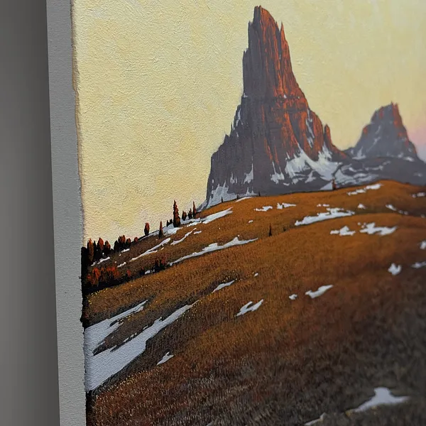 Image of Spring landscape by Oleh Dron, size: 80х80см, made of Canvas, acrylic, from Lviv, Ukraine Photo 4 of 4.