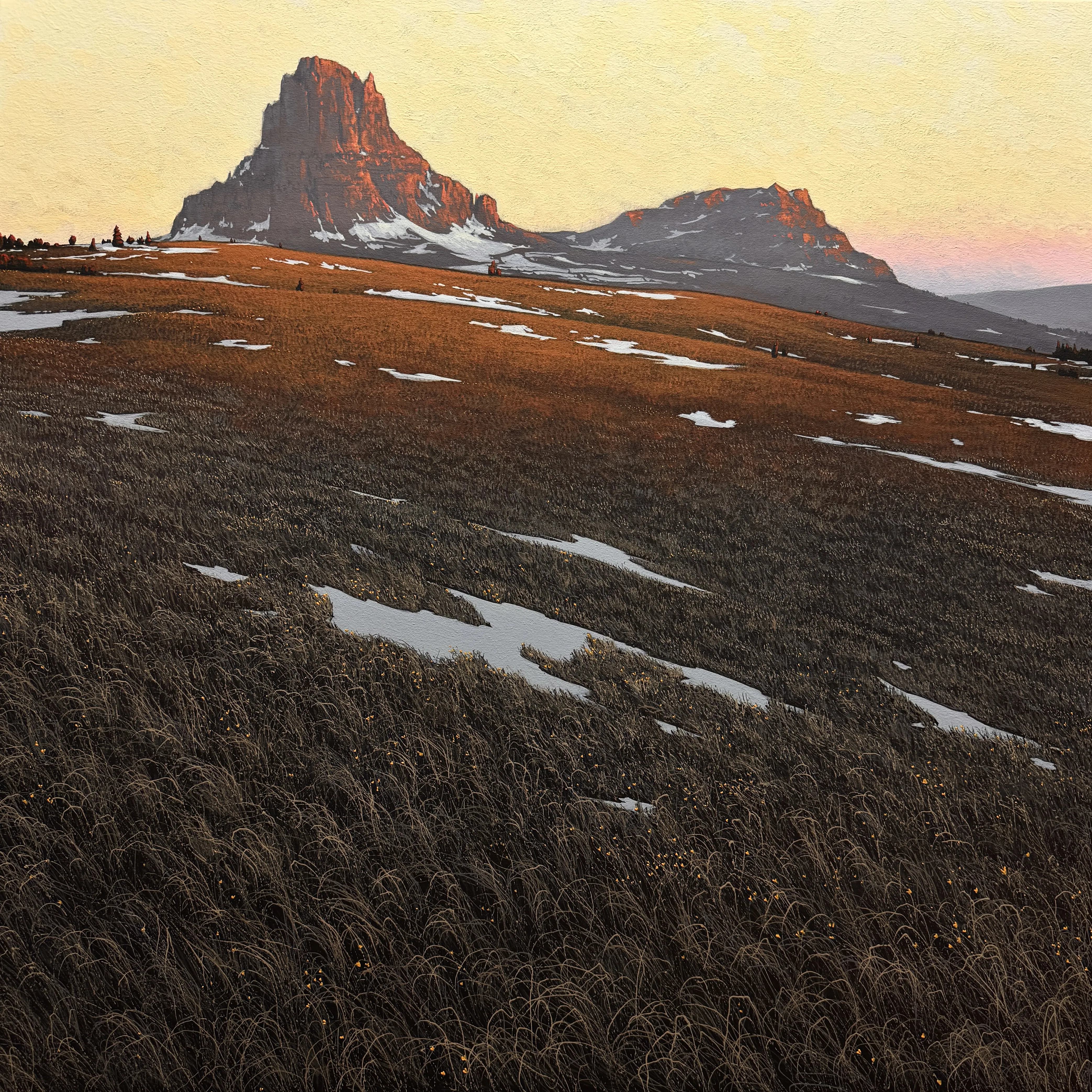 Image of Spring landscape by Oleh Dron, size: 80х80см, made of Canvas, acrylic, from Lviv, Ukraine Photo 2 of 4.