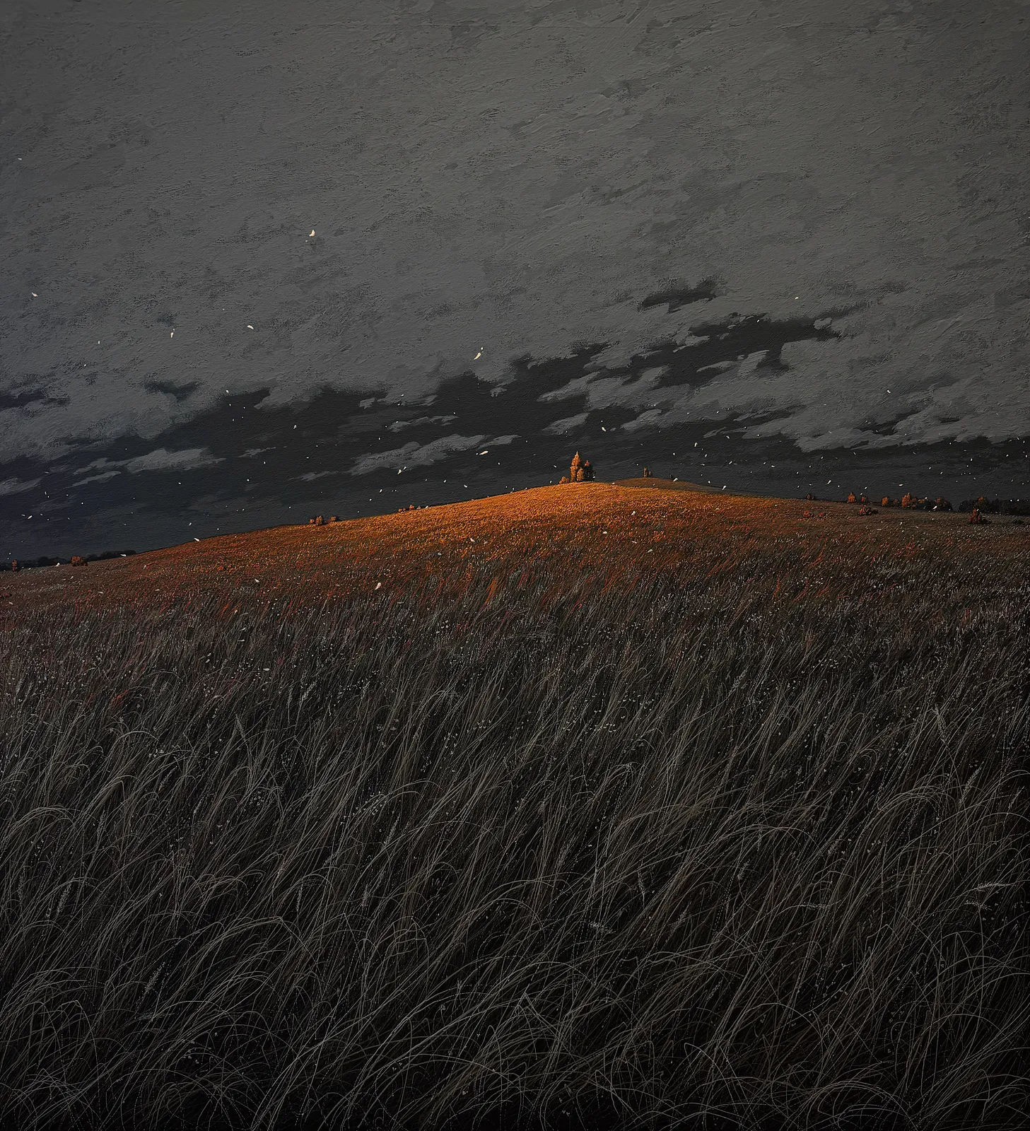 Image of Dark and Light by Oleh Dron, size: 110х100cm, made of Canvas, acrylic, Original artworks medium, from Lviv, Ukraine Photo 2 of 4.