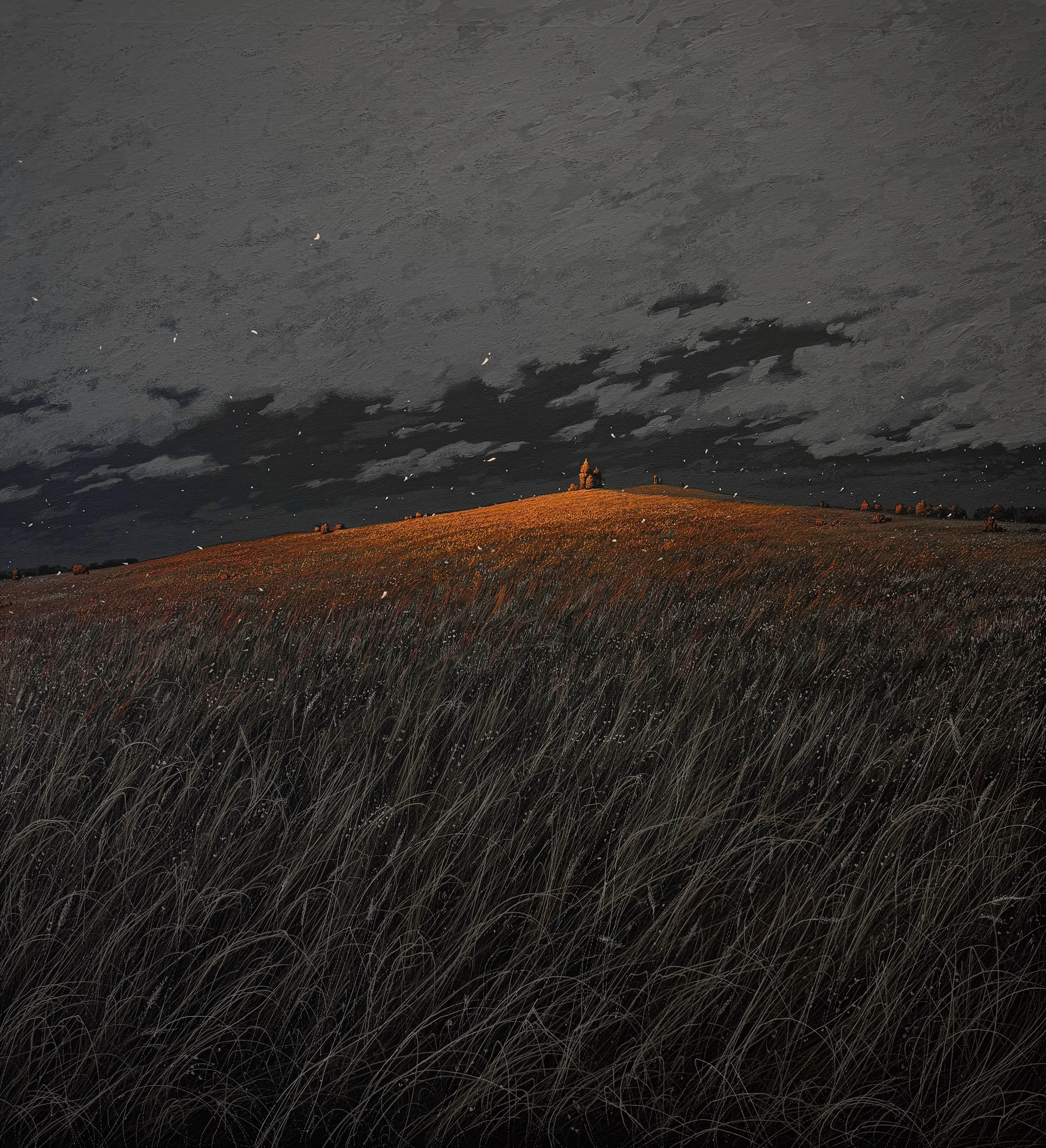 Image of Dark and Light by Oleh Dron, size: 110х100cm, made of Canvas, acrylic, Original artworks medium, from Lviv, Ukraine Photo 2 of 4.