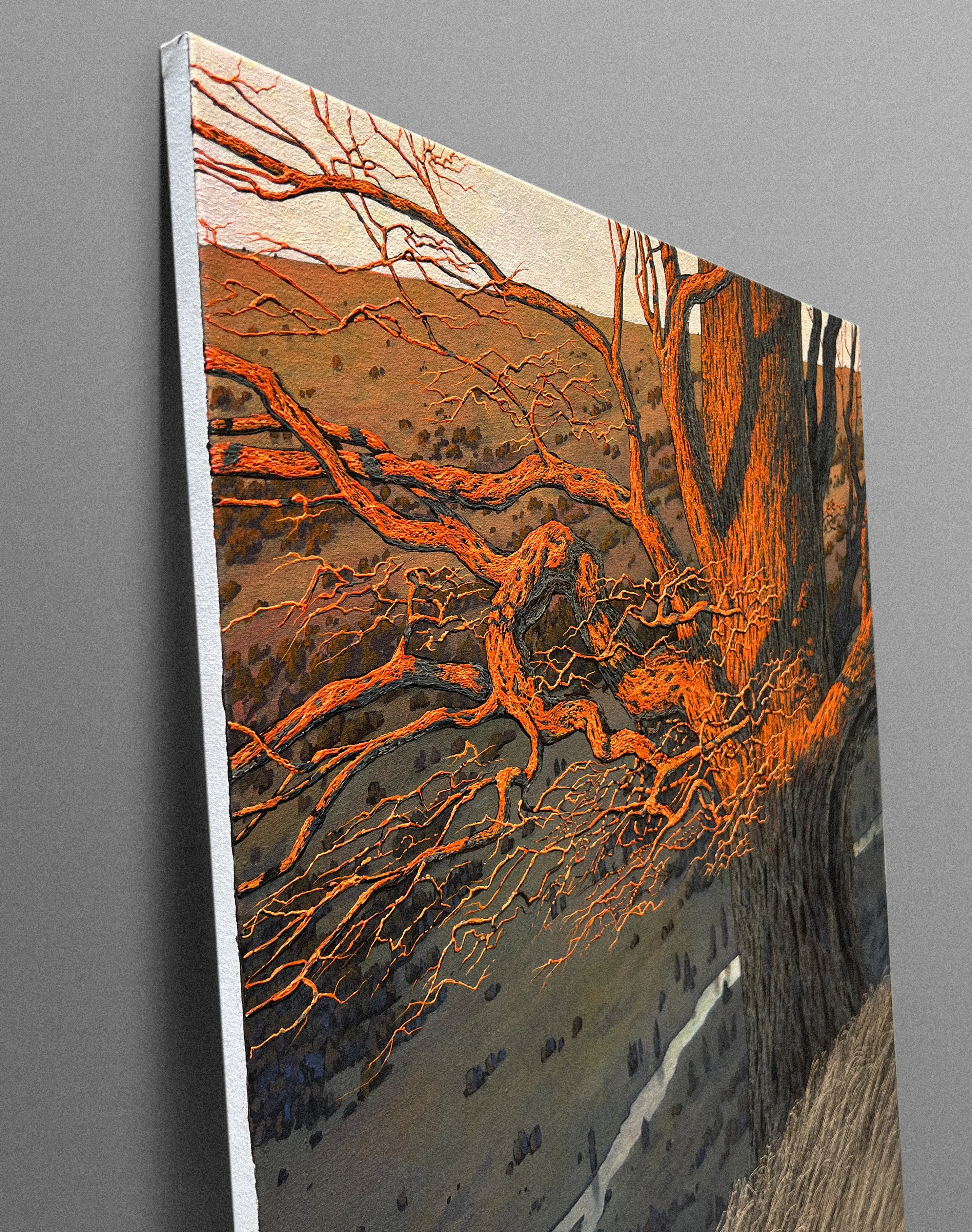 Image of Evening sun by Oleh Dron, size: 80х100cm, made of Canvas, acrylic, Painting medium, from Lviv, Ukraine Photo 2 of 3.