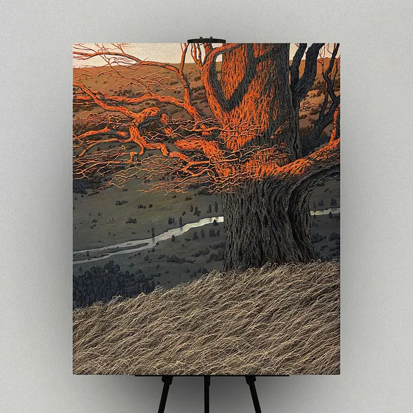 Image of Evening sun by Oleh Dron, size: 80х100cm, made of Canvas, acrylic, Painting medium, from Lviv, Ukraine