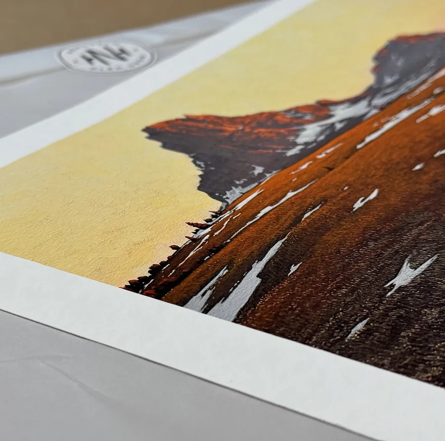 Image of "Spring landscape" – Limited Edition Fine Art Print (Ed. of 30) by Oleh Dron, size: 43x42 cm. , made of Museum quality Hahnemühle Torchon 285 gsm premium paper (100% cellulose), Limited Edition Print medium, from Ukraine, priced at $200
